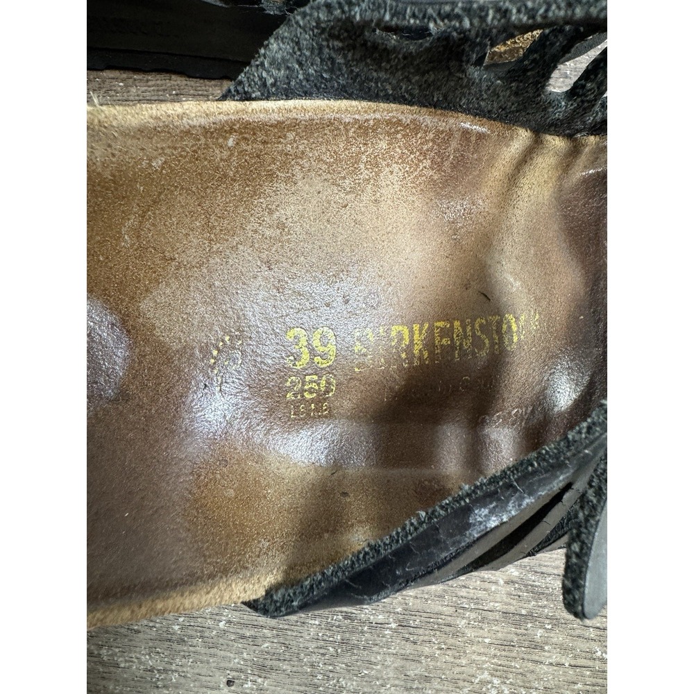 Birkenstock‎ Granada Women's Sandal Black Leather Size 39 US 8W - Picture 8 of 8